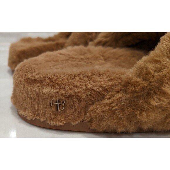Women's ANINE BING Lizzie Faux Fur Slide in Camel Size 37 (US 7) WORN ONCE! - Picture 4 of 10